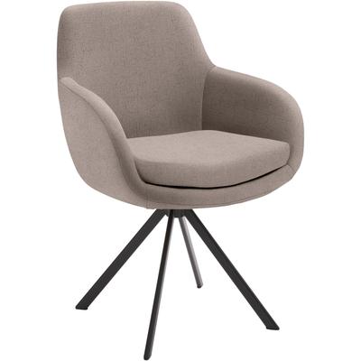 Esszimmerstuhl MUSTERRING "Tavia", grau (taupe, eisen schwarz), B:62cm H:86cm T:66cm, Stühle, Stativgestell Eisen schwarz, Drehfunktion optional, diverse Farben Image