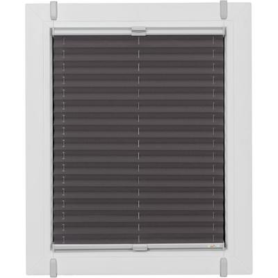 Plissee SUNLINES "One Size Style Crepe", grau (anthrazit, grau, grau), B:110cm H:130cm, Obermaterial: 85% Polyester, 15% sonstige Fasern, Plissees, Zubehörfarbe grau, zum Klemmen Image