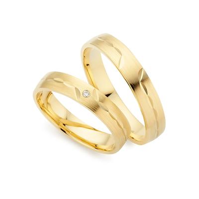 Trauring PHÖNIX "Schmuck Geschenk Gold 333 Ehering LIEBE, 930782, 930783" Gr. 69, gold (gelbgoldfarben), Fingerringe, 69, ohne Brillant, Gelbgold 333, 4mm, Made in Germany - wahlweise mit oder ohne Brillant Image