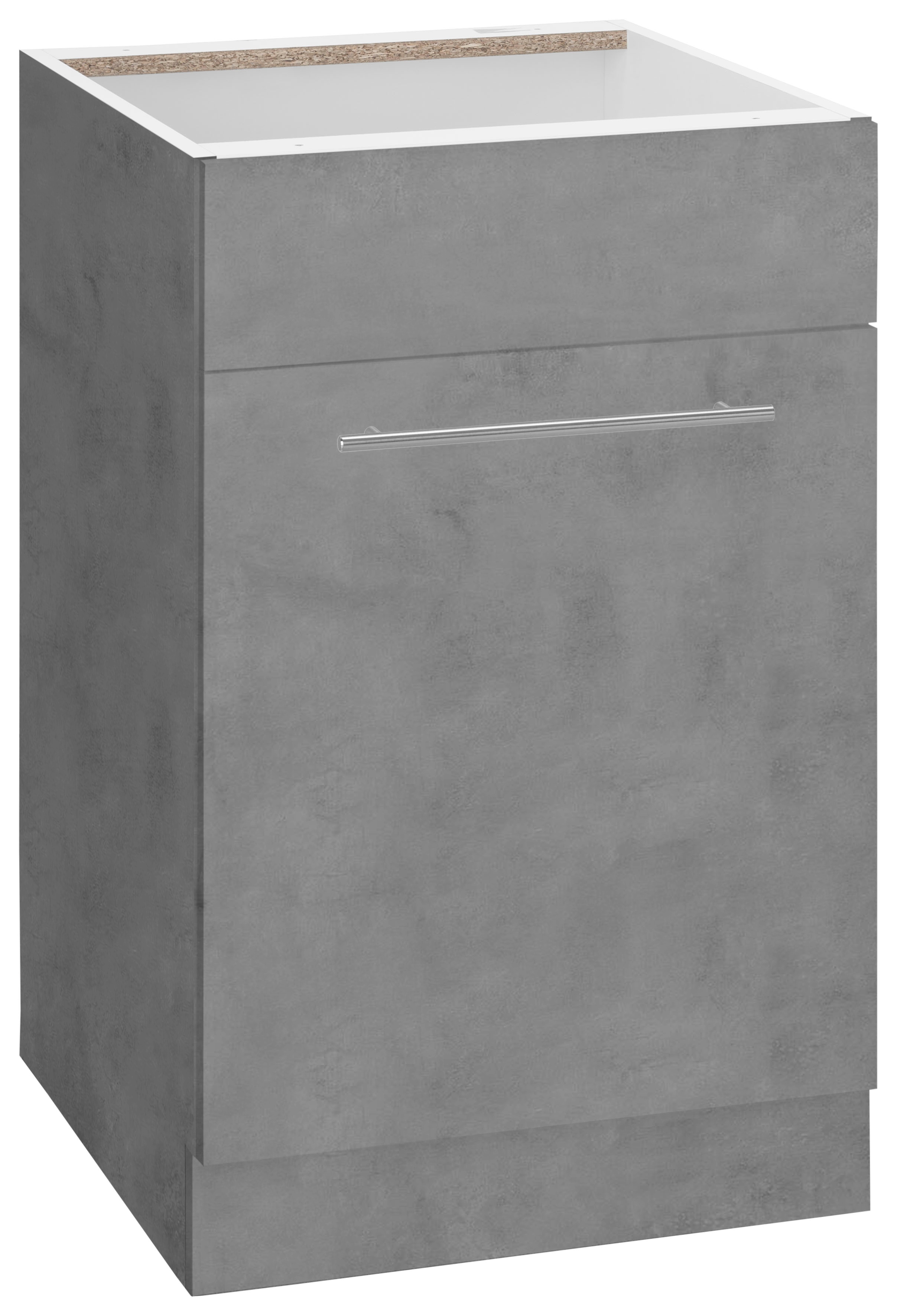 Spülenschrank WIHO KÜCHEN "Flexi2", grau (front und korpus: betonfarben), B:50cm H:82cm T:57cm, Schränke, Breite 50 cm Image