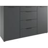 Kombikommode WIMEX "Oxford by fresh to go, mit Schubladen, in 2 Größen", grau (grafit), B:135cm H:92cm T:41cm, Spanplatte, Sideboards, Mit Soft-close Beschlägen