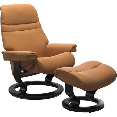 Relaxsessel STRESSLESS "Sunrise", braun (new caramel), Material Bezug, Ausführung Funktion, Größe B/H/T, Leder BATICK: BATICK ist ein leicht korrigiertes, durchgefärbtes und genarbtes Möbelleder, bei dem die meisten Unebenheiten und Spuren in der... Image