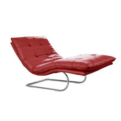 Relaxliege W.SCHILLIG "daily dreams", rot (ruby rot z59), B:95cm H:91cm T:170cm, Longlife Xtra-Leder Z59: Glattleder mit modischer Prägung. Hautstärke 0, 9 - 1, 1 mm, Sofas, in Waffelkissen-Optik, wahlweise mit Motor, Freischwingergestell Image