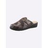 Clog BELVIDA, Damen, Gr. 41, schwarz (schwarz, bedruckt), Veloursleder, Basic, Schuhe Clog Hausschuh Pantoffeln