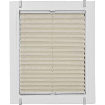 Plissee SUNLINES "One Size Style Crush", beige (sand, grau, grau), B:90cm H:130cm, Obermaterial: 85% Polyester, 15% sonstige Fasern, Plissees, Zubehörfarbe grau, zum Klemmen Image