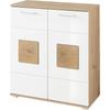 Schuhschrank INNOSTYLE "Fun Schuhschrank, 84x95x38cm (B/H/T)", weiß, B:84cm H:95cm T:38cm, Holzwerkstoff, MDF, Schränke, 2 türig, 4 Einlegeböden, Softclose, ABS Kantenschutz