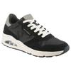 Sneaker SKECHERS "UNO-VINTAGE DAYZ", Herren, Gr. 47,5, schwarz-weiß (schwarz, weiß), Leder, casual, Schuhe, Keilsneaker, Sneaker mit Luftkissen