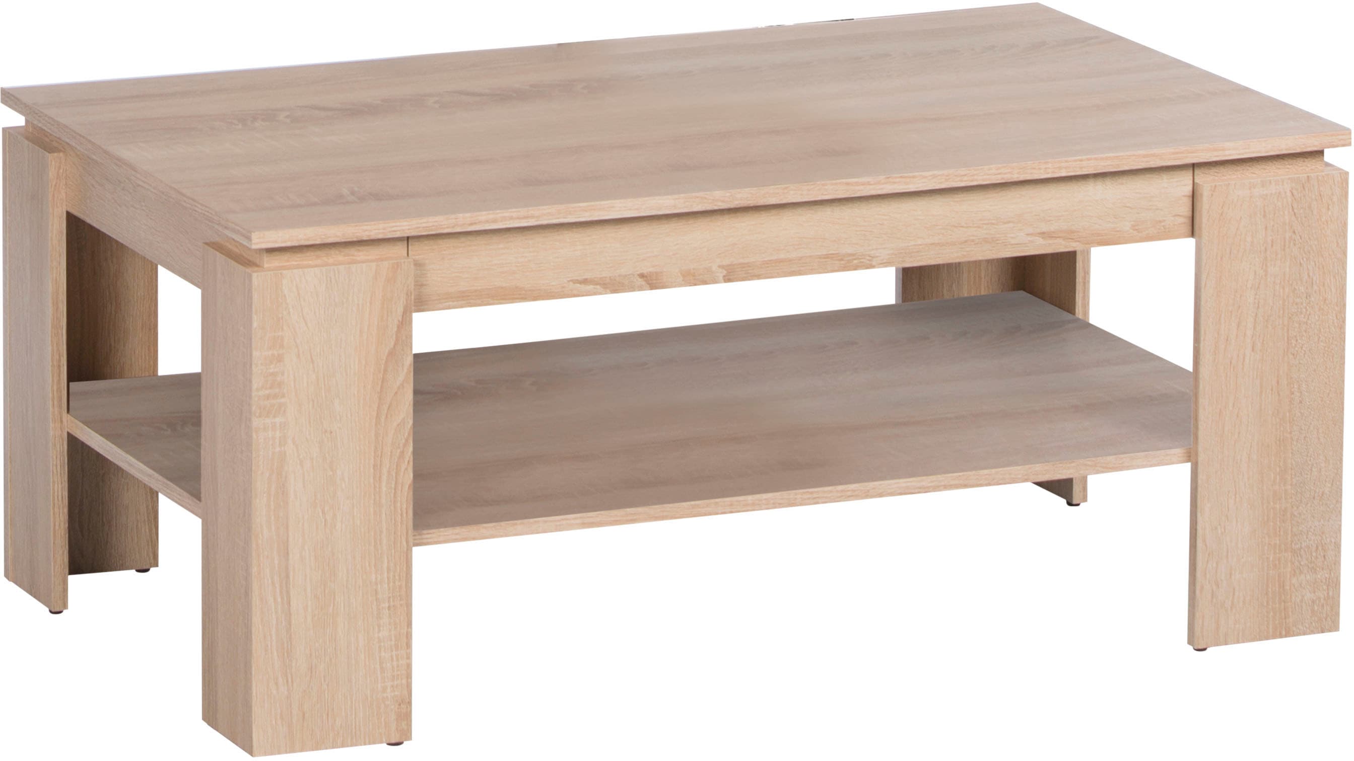 Couchtisch STOLKOM "Harrison mit Schublade, Tisch im Old Style Dekor, BxHxT 100x44x60 cm", braun (sonoma, sonoma, sonoma), H:44cm, Tische, Couchtisch Holz-Couchtische Eckige Couchtische, 1 Schubkasten, 1 Ablageboden, Old Style Dekor