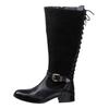 Weitschaftstiefel SHEEGO BY JOE BROWNS, Damen, Gr. 37, schwarz, Leder, Schuhe
