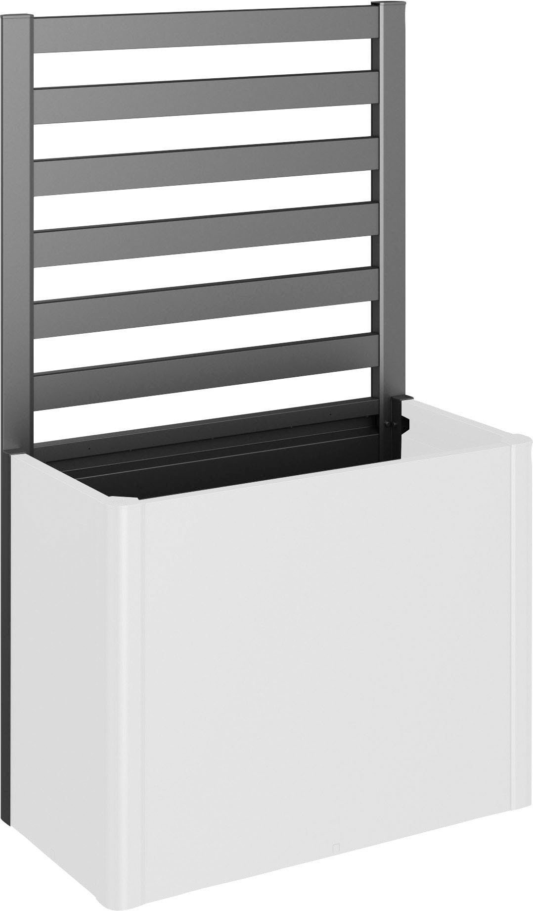 Rankgitter BIOHORT, grau (dunkelgrau, metallic), B:102cm H:91cm, Stahlblech, Rankhilfen, für Hochbeet DaVinci 100 Image