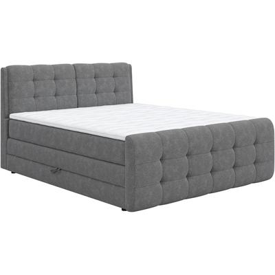 Boxspringbett COTTA "Fort mit Bettkasten, inkl. Topper", grau (anthrazit), B:181cm L:228cm, 100% POLYESTER (PES), Komplettbetten, erhältlich in verschiedenen Breiten (160cm, 180cm & 200cm), Topseller Image