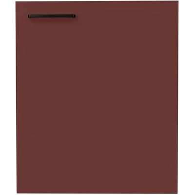 Frontblende NOBILIA "Easytouch", Ausrichtung wählbar", rot (lacklaminat rostrot ultramatt), B:60cm H:72cm T:1,9cm, MDF, Möbelblenden, für integrierte Kühlgeräte und Waschautomaten, Breite 60 cm Image