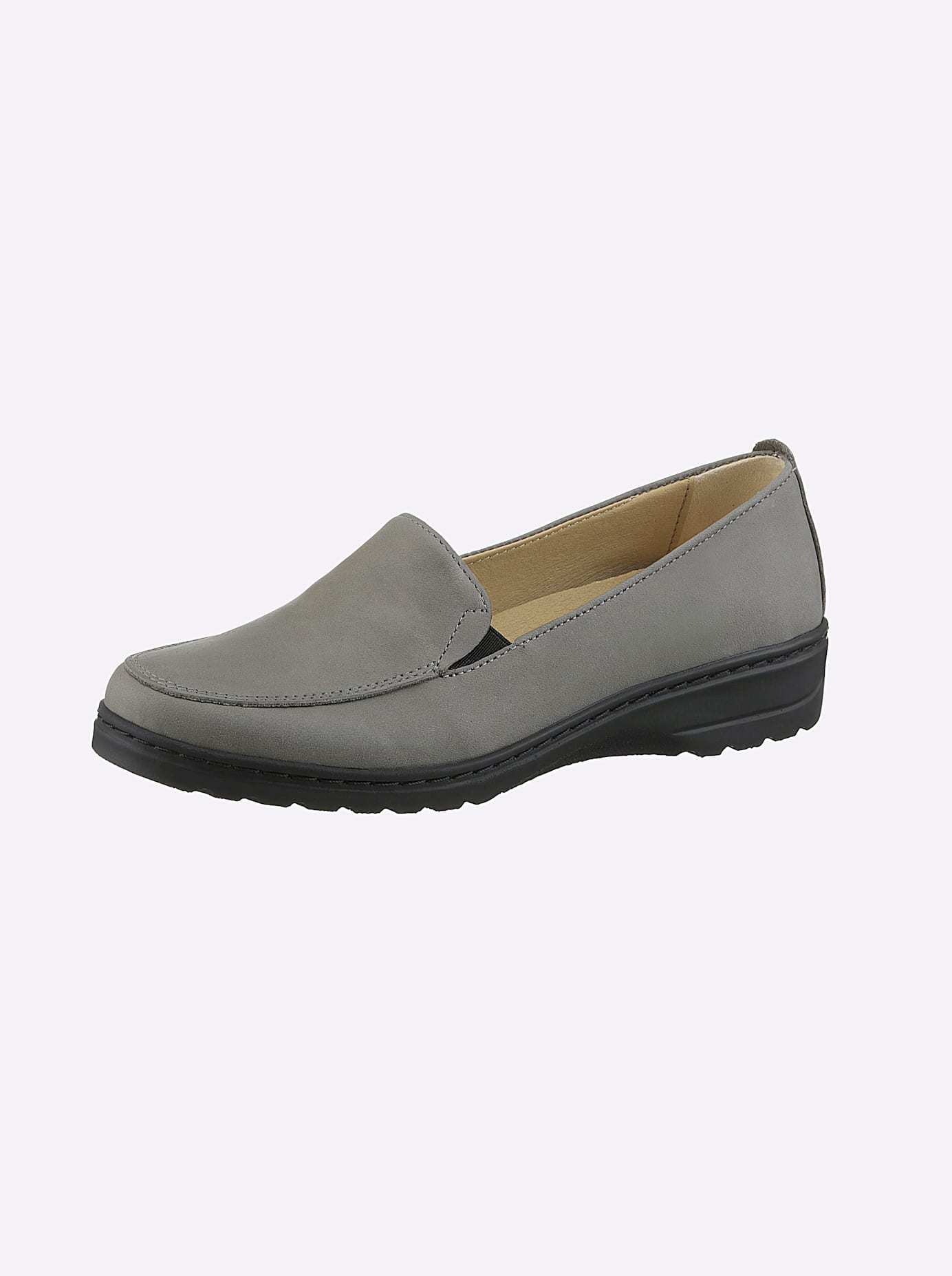 Slipper CASUAL LOOKS, Damen, Gr. 42, grau (hellgrau), Glattleder, Modisch, Schuhe
