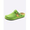 Hausschuh, Damen, Gr. 36, grün, Rindsleder, Basic, Schuhe
