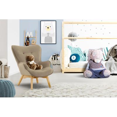 Sessel LÜTTENHÜTT "Duca Mini", grau (taupe), B:58cm H:67cm T:68cm, Sessel, in kleiner Ausführung für Kinder Image