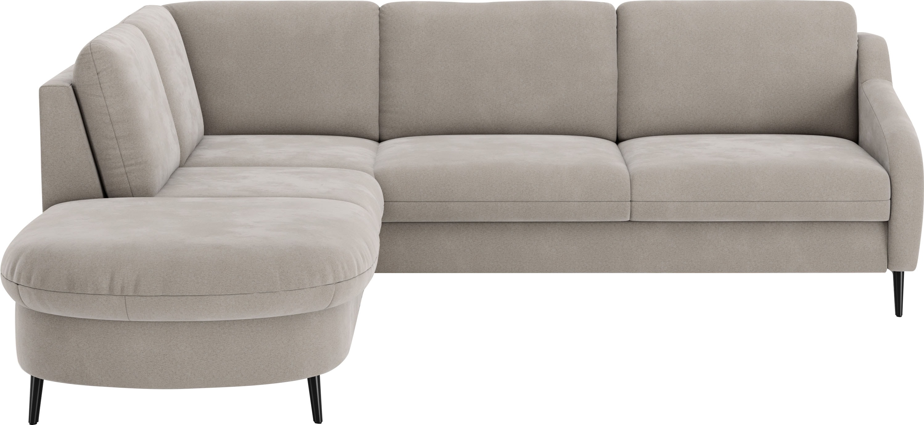 Ecksofa SIT & MORE "Soul L-Form", grau (anthrazit), B:257cm H:90cm T:239cm, 100% Polyester, Sofas, Ecksofa, wahlweise mit Bettfunktion und Bettkasten oder Schubkasten Image