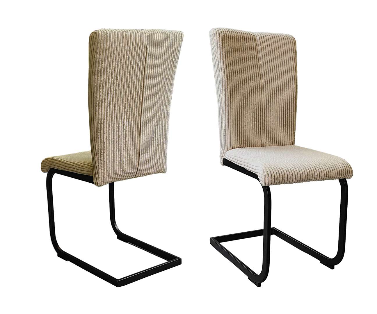 Freischwinger HOME AFFAIRE "Oliver", weiß (beige (castello 8622), schwarz), B:43cm H:98cm T:55cm, 92% PES, 8% Nylon, Stühle, Freischwinger, Stuhl belastbar bis 120 Kg