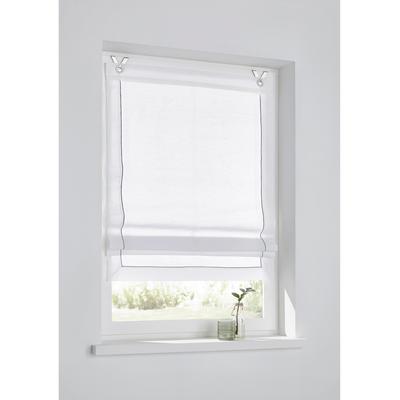 Raffrollo HEINE HOME Gr. 2, grau (weiß, grau), B:60cm H:140cm, Raffrollos Image