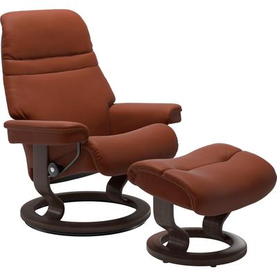 Relaxsessel STRESSLESS "Sunrise", braun (copper paloma), B:75cm H:100cm T:73cm, Leder BATICK: BATICK ist ein leicht korrigiertes, durchgefärbtes und genarbtes Möbelleder, bei dem die meisten Unebenheiten und Spuren in der Regel entfernt wurden.,... Image