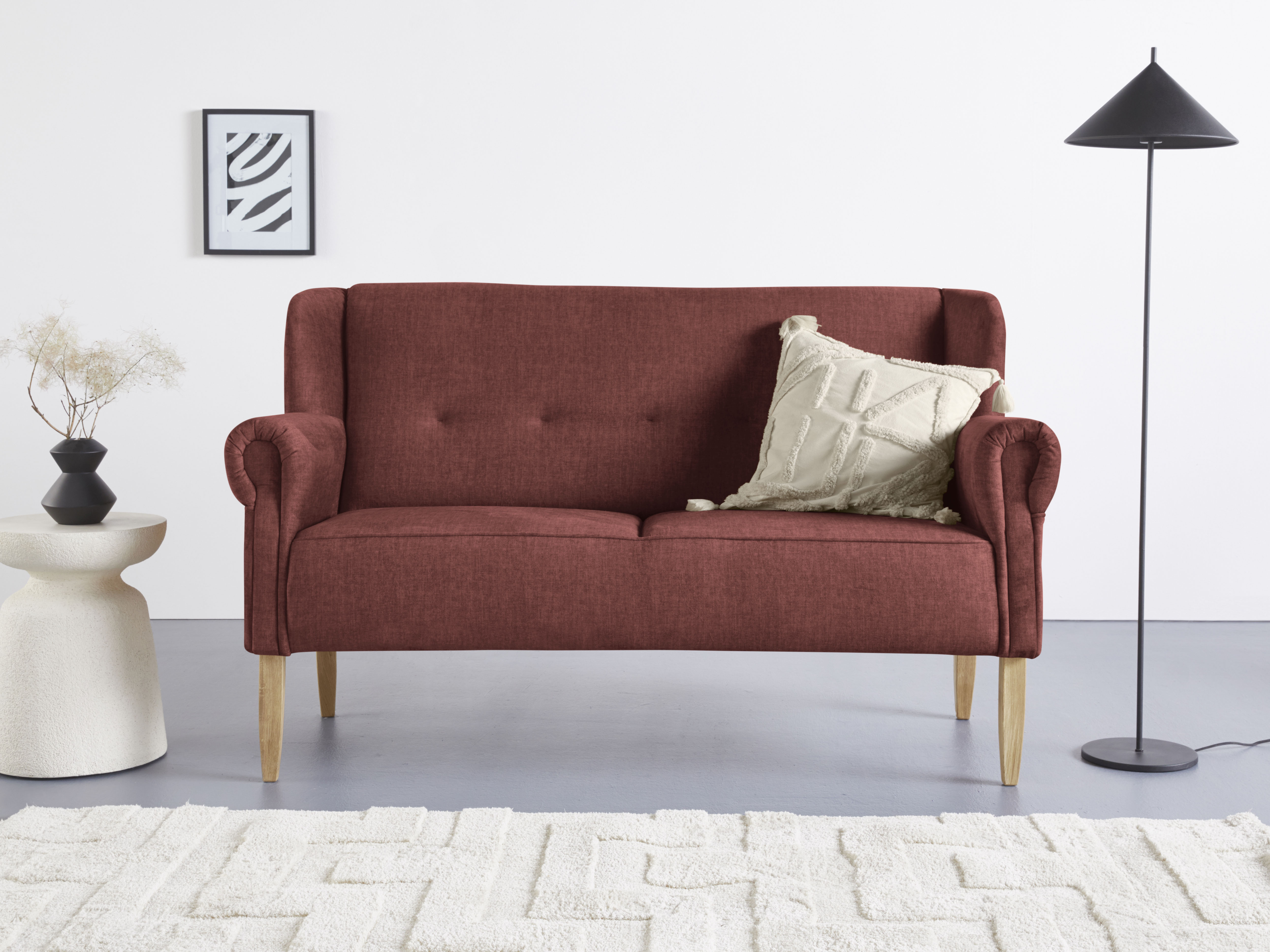 Küchensofa HOME AFFAIRE "Moro", orange (koralle), B:174cm H:99cm T:73cm, Sofas, in verschiedenen Stoffe und Farben