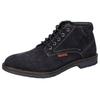 Schnürboots LERROS, Herren, Gr. 42, blau (navy), Leder, casual, Schuhe, Business Schuh, Schnürboots mit Blockabsatz