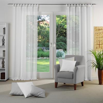Vorhang WIRTH "Sunday" Gr. 3, weiß, B:142cm H:225cm, Jacquard, Baumwolle, Polyester, Gardinen Image