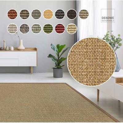 Sisalteppich DEKOWE "Mara S2 mit Bordüre Spezial", braun (nuss), B:250cm H:5mm L:350cm, Sisal, Teppiche, 100% Sisal, auch als Läufer, Wohnzimmer Image