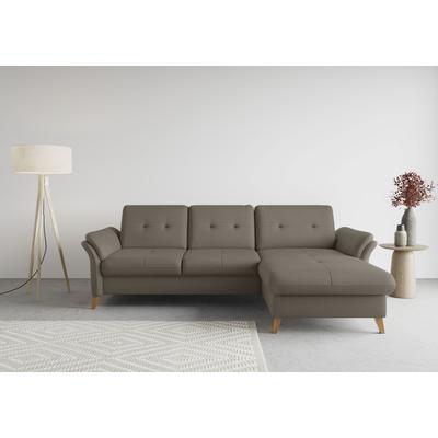 Ecksofa SIT & MORE "Göteborg", braun (savannah), B:268cm H:90cm T:176cm, Sofas, Sitztiefenverstellung und Federkern, wahlweise mit Bettfunktion Image