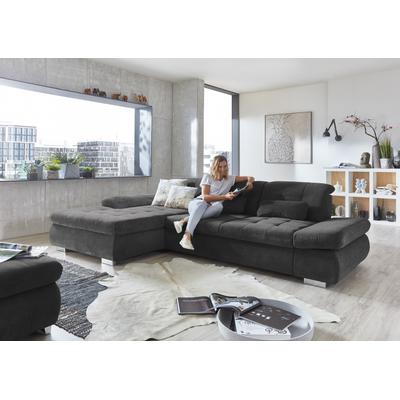 Ecksofa DIE PLANBAR "MP-IN17004 L-Form", schwarz, B:331cm H:84cm T:124cm, 100% Polyester, Sofas, wahlweise mit Funktion, Federkern Image