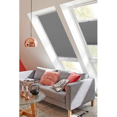 Dachfensterplissee SUNLINES "StartUp Style Honeycomb VD", grau (anthrazit, weiß), B:117,3cm H:121,5cm, Obermaterial: 100% Polyester, Plissees, mit Führungsschienen Image
