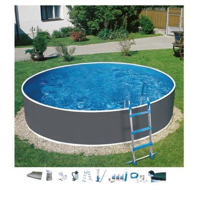 Rundpool MY POOL BWT "HYPE 7", grau, H:120cm Ø:350cm, Schwimmbecken, in verschiedenen Größen Image