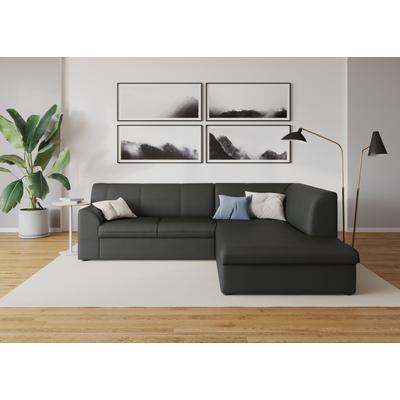 Ecksofa DOMO COLLECTION "Topper zeitlos elegant, kompakte Stellmaße, OTTOs Choice, L-Form", grau (dunkelgrau), B:237cm H:78cm T:200cm, Sofas, mit Ottomane, wahlweise mit Schlaffunktion Image