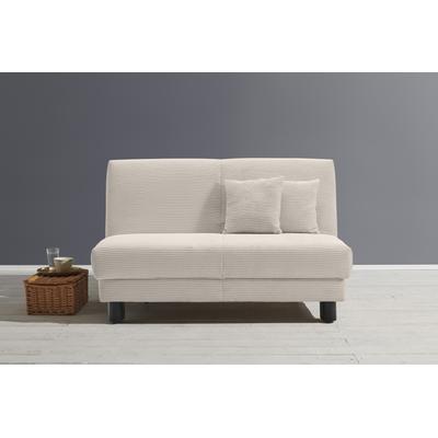 Schlafsofa ELL + ELL "Enny", beige, B:160cm H:85cm T:100cm, 92% Polyester 8% Nylon, Sofas Image