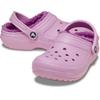 Clog CROCS "Classic Lined", Damen, Gr. 42, hydrangea fliederfarbe, casual, Schuhe, Pantolette, Hausschuh, Winterschuh mit Warmfutter