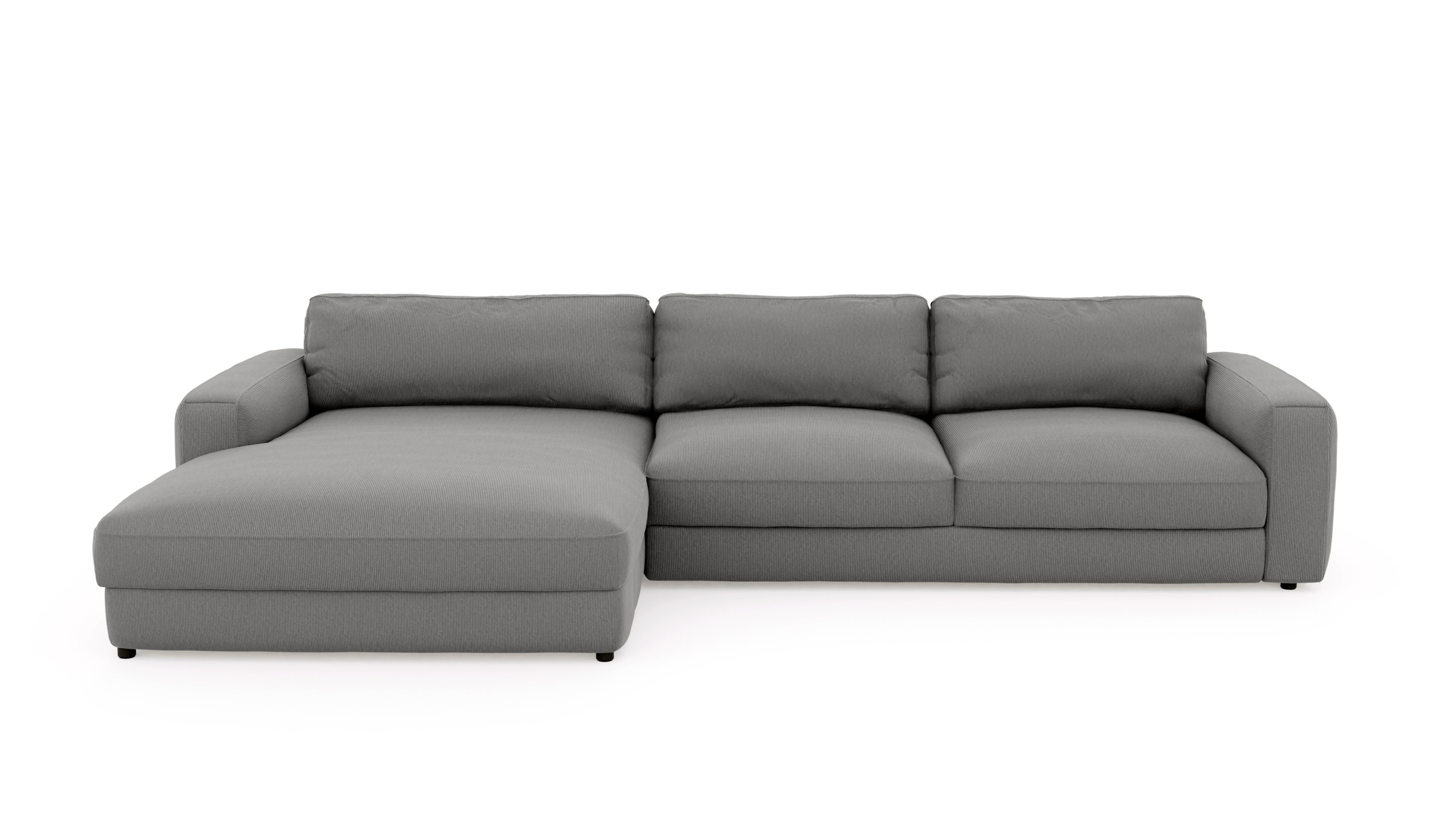 Ecksofa HOME AFFAIRE "Bloomfield, bequem und elegant, OTTOs Choice, Breite 303cm, L-Form", grau (granit grau), B:303cm H:84cm T:176cm, 88% Polyester 12% Nylon, Sofas, Ecksofa, wahlweise mit Bettfunktion und Bettkasten, Unser Dauertiefpreis