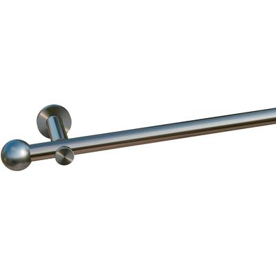 Gardinenstange INDEKO "Colombes", silber (edelstahlfarben), L:340cm Ø:20mm, Gardinenstangen, Komplett-Set inkl. Montagematerial Image