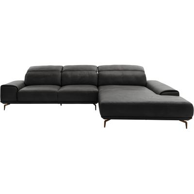 Wohnlandschaft MUSTERRING "MR 2490", grau (anthrazit, b), B:342cm T:207cm, Sofas, Bronze-Fuß, Sitzhöhe 48cm, wahlweise mit Funktionen, Maße 342 x 207 cm Image