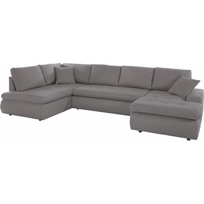 Wohnlandschaft TRENDMANUFAKTUR "Indie II, tolle Detailverarbeitung, bequem und komfortabel im Sitz", grau, B:315cm H:86cm T:179cm, Struktur fein (100% Polyester), Luxus-Microfaser (100% Polyester), Struktur (100% Polyester), Sofas, wahlweise mit... Image