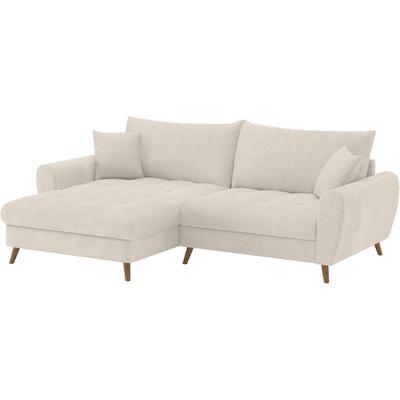 Ecksofa MR. COUCH "Blackburn II L-Form", beige (stripes 8622 narur), B:246cm H:71cm T:170cm, Stripes (92% Polyester / 8% Nylon), Sofas, Wahlweise mit Kaltschaumpolsterung bis 140 kg belastbar Image