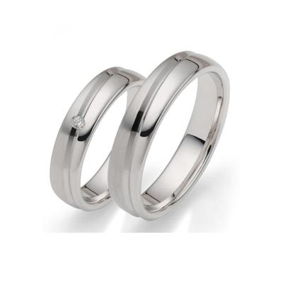 Trauring FIRETTI "Schmuck Geschenk Hochzeit Ehering "LIEBE" Gr. 57, silber (silberfarben), Fingerringe, 57, ohne Zirkonia, Silber 925 (Sterlingsilber), 5mm, wahlweise mit oder ohne Zirkonia (synth.) Image