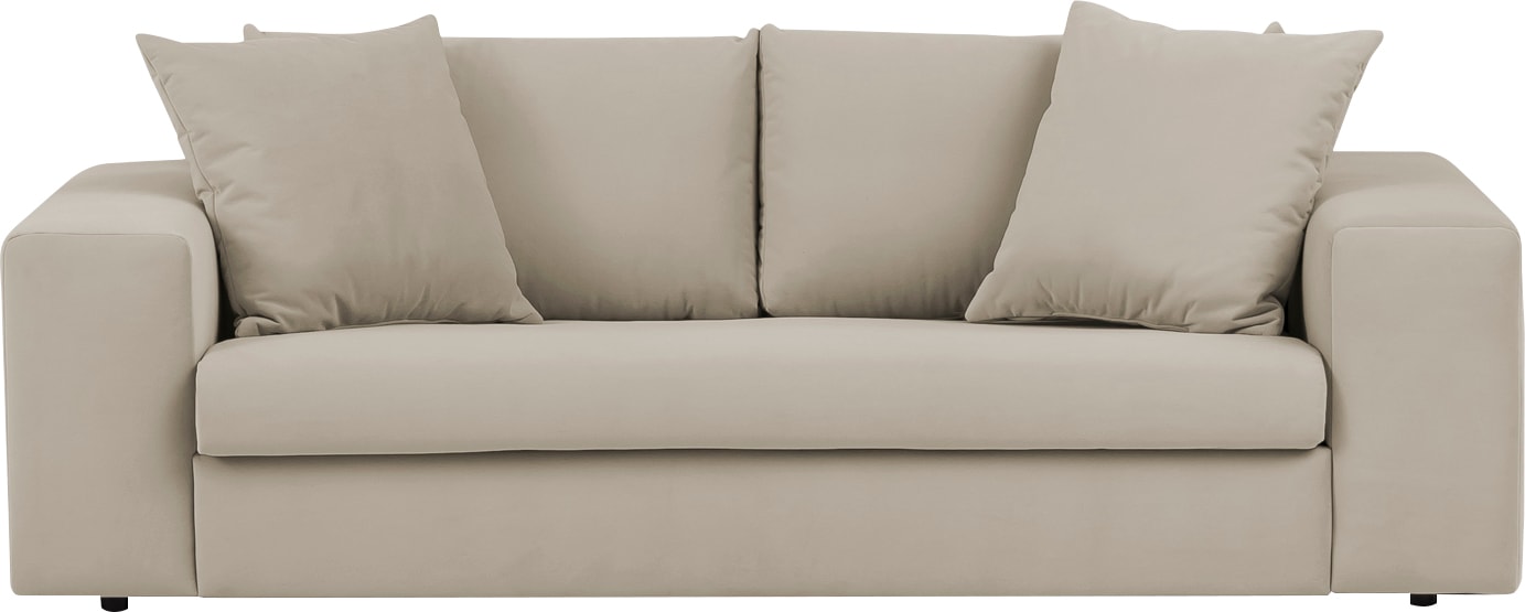 2-Sitzer HOME AFFAIRE "SLEETLAND XXL in Samtvelours oder Vintage-Leder-Optik", lila (pearl), B:230cm H:72cm T:113cm, Sofas, besonders groß und bequem