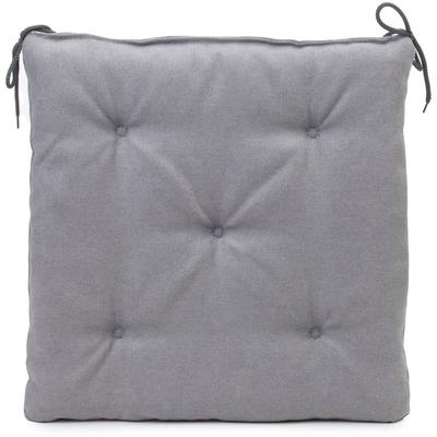 Sitzauflage GÖZZE "Darco Uni" Gr. 1, silber (silberfarben), B:40cm H:4cm T:40cm, Polyester, Polsterauflagen, 1 Stück, Maße: 40 x 40 x 4 cm, mit Füllung, mit Bindebändern Image