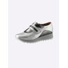 Sneaker HEINE, Damen, Gr. 36, silber (silberfarben, metallic), Leder, Glattleder, Veloursleder, sportlich, Schuhe