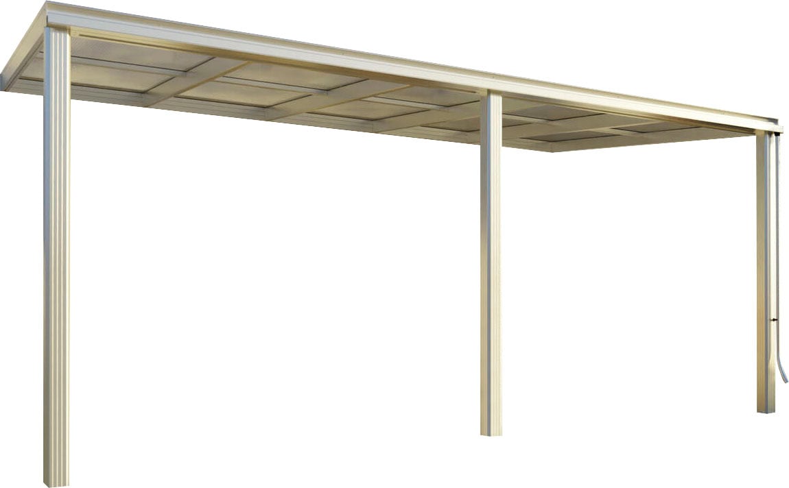 Terrassendach BECKMANN "Exklusiv Gr. 3", weiß, B:508cm T:270,7cm, Aluminium, Kunststoff, Terrassenüberdachungen