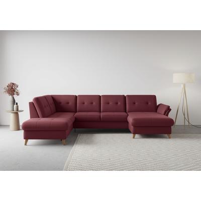 Wohnlandschaft SIT & MORE "Göteborg", rot (bordeaux), B:327cm H:90cm T:226cm, Sofas, inkl. Sitztiefenverstellung, wahlweise mit Bettfunktion & Bettkasten Image