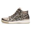 Sneakerboots ARA "ROM", Damen, Gr. 7,5 (41), beige (beige, leo), Glattleder, Veloursleder, animal-print, sportlich, Schuhe, Hightop Sneaker, Schnürboots in Bequemweite G (= weit)