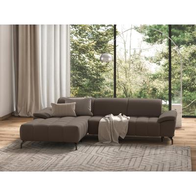 Ecksofa SIT & MORE "Cool L-Form", grau (taupe), B:290cm H:79cm T:185cm, Sofas, wahlweise mit Kopfteilverstellung und Vorziehsitz, motorisch Image