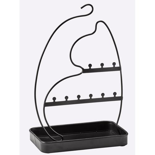 Schmuckständer HEINE HOME, schwarz, B:21cm H:33cm T:12,5cm, Metall, Aufbewahrungsboxen