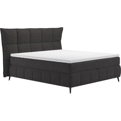 Boxspringbett COTTA "Sarah", schwarz, B:211cm L:215cm, 100% Polyester, Komplettbetten, inkl. Topper, 2 Matratzenkerne, Härtegrade H2, H3 oder H4 Image