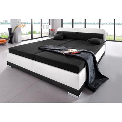 Polsterbett MAINTAL, schwarz-weiß (weiß, schwarz), B:167cm H:91cm L:211cm, Bezug Bett: 100% Polyester, Bezug Matratze: 100% Polyester, Betten, Bett Polsterbett, in verschiedenen Ausführungen, Topseller Image